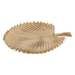 Plateau de service en métal doré, plat irrégulier en aluminium en forme d'éventail, plat décoratif pour la maison, les fêtes et les mariages - Product Image 3