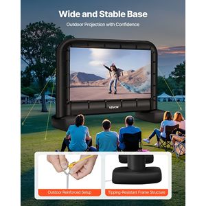 Schermo cinematografico gonfiabile 16:9 di 14 ft 600D con la borsa portatile per le decorazioni all'aperto del cortile di festa e la proiezione di film - Product Image 5
