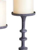 Porte-bougie de luxe pour la décoration de la maison, qualité supérieure, finition grise, support de bougie décoratif en aluminium coulé, fait main, personnalisé - Product Image 4