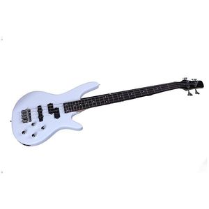Stylish White IB Bass Guitar with Power Line and Wrench Tool Exquisite Accessories Included - Product Image 5