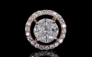 Colgante de Diamante de Corte Brillante Solitario Cultivado en Laboratorio de Lujo |   Anillo Halo con Certificación IGI, Chapado en Rodio, Regalo para Mujer, Uso Diario en la Oficina - Product Image 6