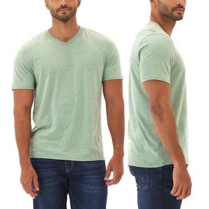 เสื้อยืดคอวีทรงเข้ารูป ยูนิเซ็กซ์ คุณภาพสูง ผลิตจากผ้าฝ้าย 100% เป็นมิตรต่อสิ่งแวดล้อม แห้งเร็ว ขายส่ง ผลิตในบังกลาเทศ - Product Image 5