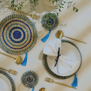 2026 Trending Seagrass Charger Plates Customize Sizes Variety of Colors Handmade <b>Placemat</b> for Table Decor Made From Vietnam HNH - Product Image 2