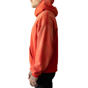 Producto en Tendencia 2026: Sudadera con Capucha Efecto Desgastado por el Sol, MOQ Bajo, Estilo Moderno, Impresión de Logotipo Personalizado, Sudaderas con Capucha para Hombre - Product Image 3