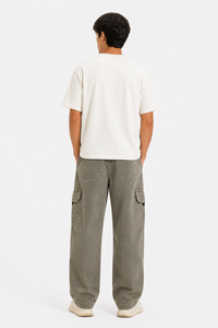 Pantalons cargo pour hommes, coupe décontractée, pantalons utilitaires, pantalons streetwear décontractés, pantalons cargo multi-poches, pantalons cargo en coton durable - Product Image 3