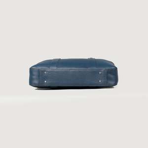Maletín Ejecutivo Clásico de Cuero Azul Suave, Bolsa de Transporte para Portátil de Oficina, Cierre de Cremallera Resistente, Logotipo Personalizado Disponible - Product Image 3
