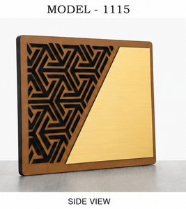 Placa de madera modelo 1115 con diseño geométrico grabado con láser, trofeo duradero, premio, placa de madera, recuerdo. - Product Image 5