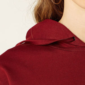 Women's Hooded Crop Sweatshirt Solid Color Long Sleeve Cotton Autumn Wear New Stylish Cheap Hot Selling Crop Top - Product Image 4