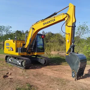 Excavadora de cadenas Shantui SE135 de 13 toneladas, excavadora hidráulica con cazo de excavación para movimiento de tierras en construcción - Product Image 4