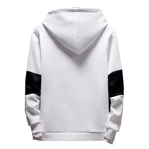 Sudadera con Capucha Blanca para Hombre, Corte Regular, Color Sólido, Informal, Tejida, 100% Algodón, para Otoño - Product Image 5
