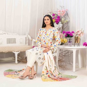 Hermosos diseños viscosa paquistaní de 3 piezas Salwar Kameez Tawakkal Vol LAKECIA traje listo para adultos Niñas Ropa de fiesta diaria - Product Image 2
