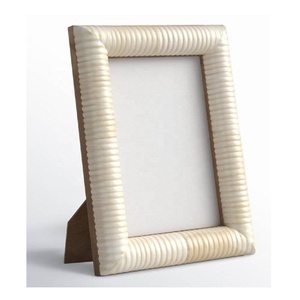 Incrustation d'os et cadre Photo en Mdf incurvé à la main côté os naturel étagère de table vitrine commode décor cadre Photo en os maison - Product Image 2