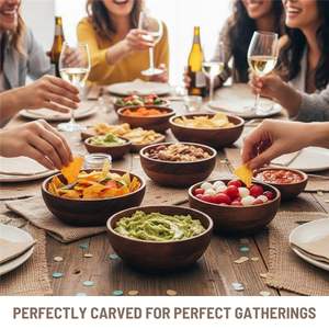 ชุดชามไม้ทรงกลมอะคาเซียอเนกประสงค์ สำหรับซุป สลัด ผลไม้ ผัก ทำแป้ง และของว่าง - Product Image 2