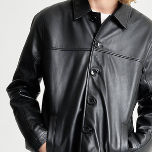 <b>Men's</b> Genuine <b>Leather</b> Riding <b>Jacket</b> Premium Motorcycle Apparel for Outdoor and Casual Activities - Product Image 6