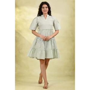 Vestido Corto de Algodón para Mujer, Elegante Vestido Mini de Verano, Atuendo Bohemio Informal, Ropa de Moda Transpirable - Product Image 2