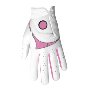 ถุงมือกอล์ฟหนังแท้สีดำมือขวาแบบยูนิเซ็กซ์กันลื่นแบบมีตะขอและห่วงปิดสำหรับเล่นกีฬา - Product Image 5