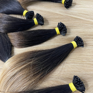 Livraison Gratuite Vente en Gros Fournisseur de Cheveux Humains Bruts Non Transformés Brésiliens Indiens Crépus Bouclés Kératine I Tip Pré-collé Extension - Product Image 4