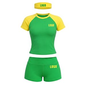 Conjunto de Yoga de 2 Piezas para Mujer con Logotipo Personalizado OEM, Ropa Deportiva con Estampado de Leopardo, Corte Ajustado, Manga Raglán, Ropa de Gimnasio y Fitness con Diadema - Product Image 6