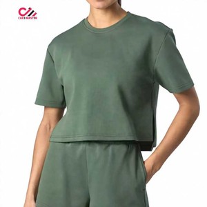 Camisetas de mujer al por mayor, camisetas de moda transpirables de manga corta, camisetas ligeras para mujer, MOQ bajo en venta - Product Image 5