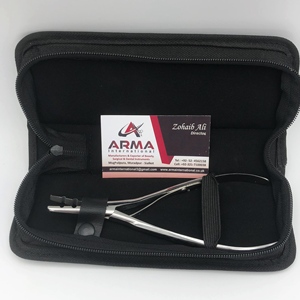 Pince à micro-anneaux professionnelle de haute qualité à 3 trous pour extensions de cheveux, finition miroir argenté, en acier inoxydable durable - Product Image 3