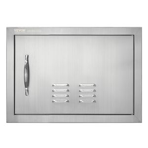 Porta di Accesso BBQ Singola per Cucina Esterna in Acciaio Inox 20L x 14A Pollici, Montaggio a Filo con Maniglia Verticale - Product Image 1