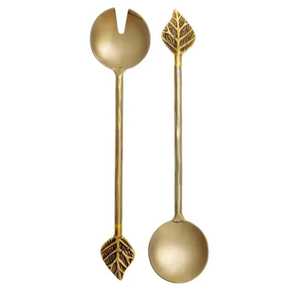 Metal Decorative Salad <b>Servers</b> with Handmade Unique Hanging Serving Spoon Antique Design End Handle Salad <b>Server</b> Spoon Set - Product Image 5