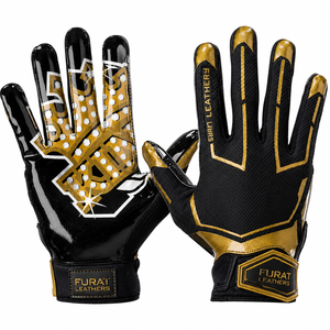 FURAT LEATHERS Full Finger Outdoor Sports <b>Gloves</b> <b>Moisture</b> Wicking Sublimation Print Non-Slip Silicone Material Hook Loop Closure - Product Image 1