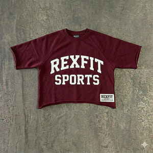 เสื้อยืดโอเวอร์ไซส์สีดำลายฟอกกรดสไตล์สตรีทแวร์ REXFIT SPORTS สำหรับผู้ชาย ผ้าฝ้าย 100% คอกลม ออกแบบลายได้ตามต้องการ - Product Image 3