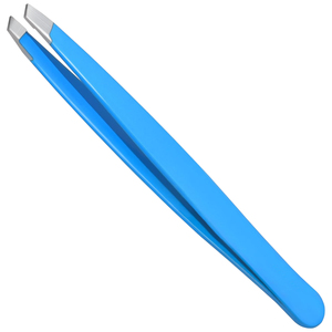 Pinzas Profesionales para Cejas Azules de Acero Inoxidable, Punta Inclinada Personalizada, Tijeras para Depilación de Cejas, Bajo MOQ, OEM/ODM - Product Image 6