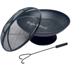 Brasero d'intérieur en fer avec peinture résistante à la chaleur, design autoportant, chauffage extérieur au charbon/bois - Product Image 2