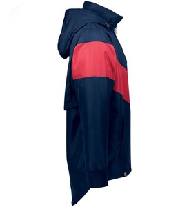 Chaqueta Impermeable Larga Casual para Hombre con Bloques de Color, con Capucha y Cremallera Frontal, con Logo, para Exteriores, Abrigo de Lluvia de Invierno, Impresión Personalizada OEM - Product Image 6