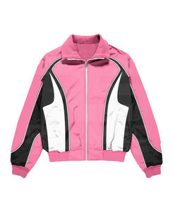 Chándal 100% nailon de 2 piezas, pantalón y chaqueta con cuello, logotipo DTF, paneles de malla interiores, chándal cortavientos para hombre. - Product Image 4