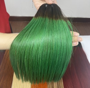 Paquetes de cabello de color asiático liso con cierre, cabello sedoso, cabello brillante 100% cabello vietnamita, cabello crudo Precio al por mayor - Product Image 2
