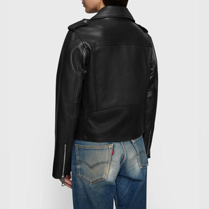 Chaqueta de Cuero para Mujer, Estilo Pakistaní, Color Negro, Talla Grande, para Invierno y Primavera - Product Image 3