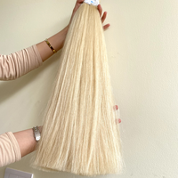 Extensions de cheveux humains vierges vietnamiens lisses en vrac 100g, double épaisseur, doux, brillants, sans perte, couleur et logo personnalisables
