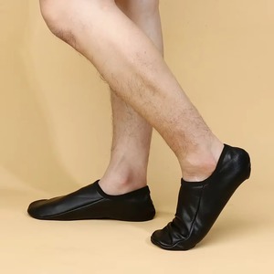 Custom Logo <b>Men</b> Jazz Ballet Winter Warm Comfortable Flat <b>Heel</b> Dance <b>Shoes</b> Anti-Slip Soft Sole Microfiber Leather Indoor Outdoor - Product Image 2