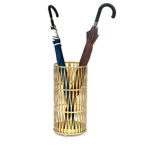 <b>Gold</b> Metal Umbrella Stand Holder Stylish Free Standing Iron Umbrella Rack Indoor Outdoor Organizer For Home Office Hotel Lobby - Product Image 3