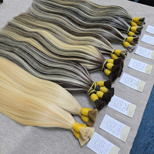 Extensiones de Cabello Humano Virgen Premium a Granel, Rubio Ombre, Doble Trama, Mechones Teñidos de Una Sola Capa - Product Image 6