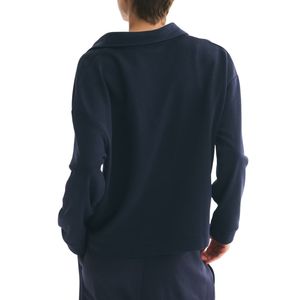 Sweat-shirt à col pour femme, manches longues, pull décontracté, matière douce et confortable, vêtements de tous les jours, OEM ODM personnalisé - Product Image 2