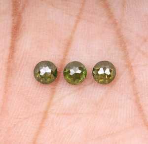 Piedra suelta facetada de corte rosa redondo verde de 3.6 MM, diamante natural brillante para la fabricación de joyas, para anillo de diamante solitario DIY. - Product Image 2