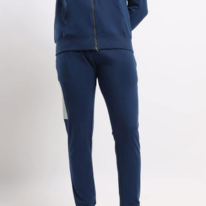 ชุดวอร์มแบบ unisex สีสันตัดกัน มีฮู้ด ซิป แขนยาว ชุดลำลองสไตล์สปอร์ตสองชิ้น ชุดฤดูใบไม้ร่วง ผ้าโพลีเอสเตอร์ผสมคอตตอน - Product Image 2