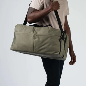 Custom Logo Vintage Sports Garment Waterproof Luggage Weekender Bags Men <b>Canvas</b> Travel Duffel Bag - Product Image 2