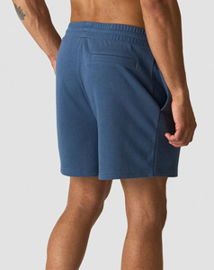 2026 Wholesale Men's Solid <b>Blue</b> <b>Canvas</b> Board Shorts Mid Waist Sportswear Breathable Pockets Woven Fabric Zippers Low MOQ - Product Image 2