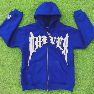 Sudadera con Capucha Oversize OEM ODM de Alto Gramaje, con Logotipo Personalizado, en Blanco, Estilo Vintage, con Efecto Desgastado por el Sol y Lavado Ácido - Product Image 5