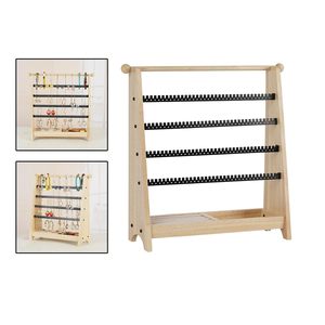 Présentoir à bijoux en bois à 5 niveaux, support multi-couches pour colliers, organisateur pour un rangement élégant - Product Image 2