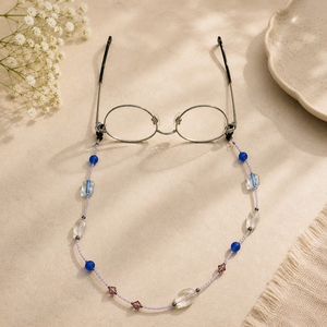 Chaînes de lunettes antidérapantes florales pour femmes Jaunty, porte-lunettes, accessoires de retenue pour lunettes, 70 cm, modèle ES-1151 - Product Image 3