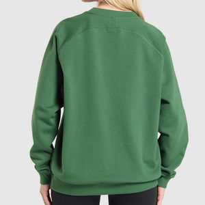 Sudadera clásica holgada con estampado para mujer, diseño personalizado, otoño invierno, lisa, en blanco. - Product Image 2