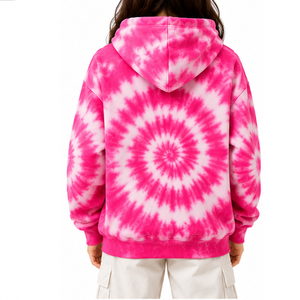 <b>Womens</b> Tie Dye <b>Hoodie</b> Kangaroo Pocket Cotton Fleece Regular Fit Ice Dye <b>Soft</b> Custom Casual Fashion Bulk Garment Factory EAZWEARS - Product Image 2