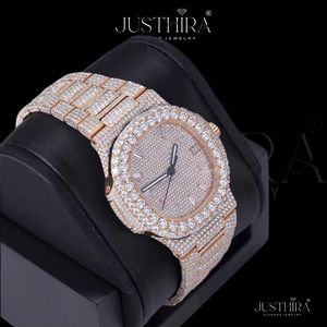 Reloj de Diamantes Moissanite Resistente al Agua Más Vendido para Hombre, Reloj de Pulsera de Lujo con Construcción Duradera Disponible al Mejor Precio - Product Image 2