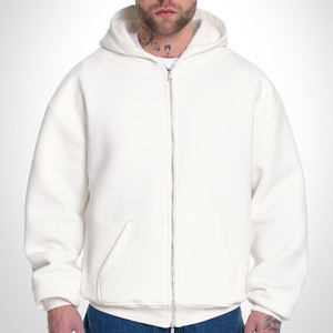 Sweat à capuche unisexe surdimensionné en molleton 100% coton de haute qualité avec fermeture éclair et poche - Prix raisonnable - Vêtements streetwear - Product Image 5